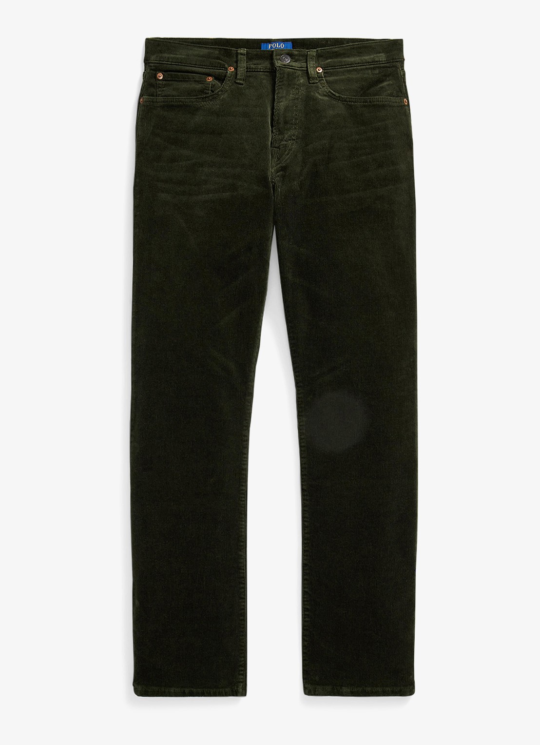 Ralph Lauren Slim fit chino van corduroy - voorkant estate olive / olijfgroen