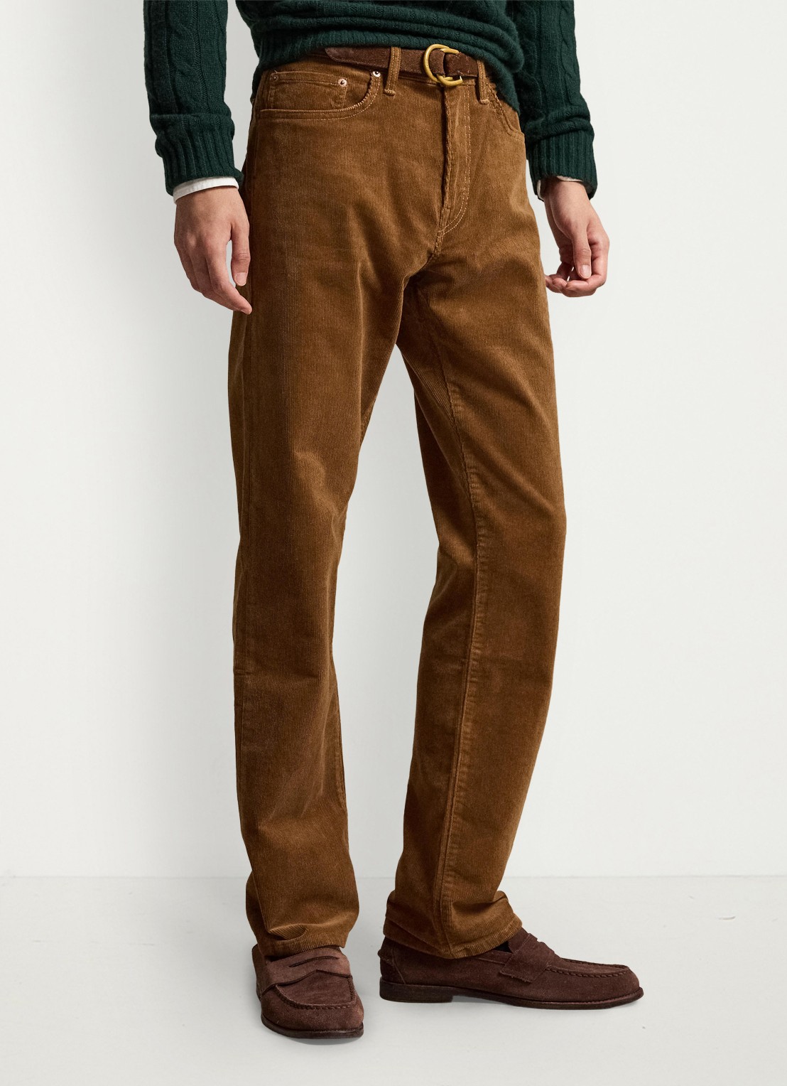 Ralph Lauren Slim fit chino van corduroy - detail 3 sepia / bruin