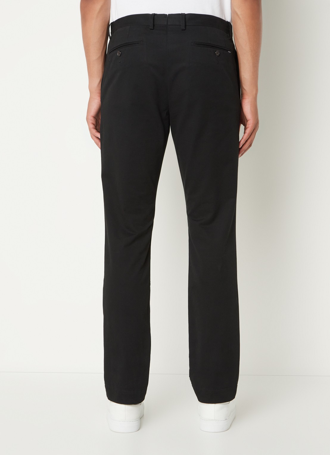 Ralph Lauren Slim fit chino van twill met stretch - achterkant 8 polo black