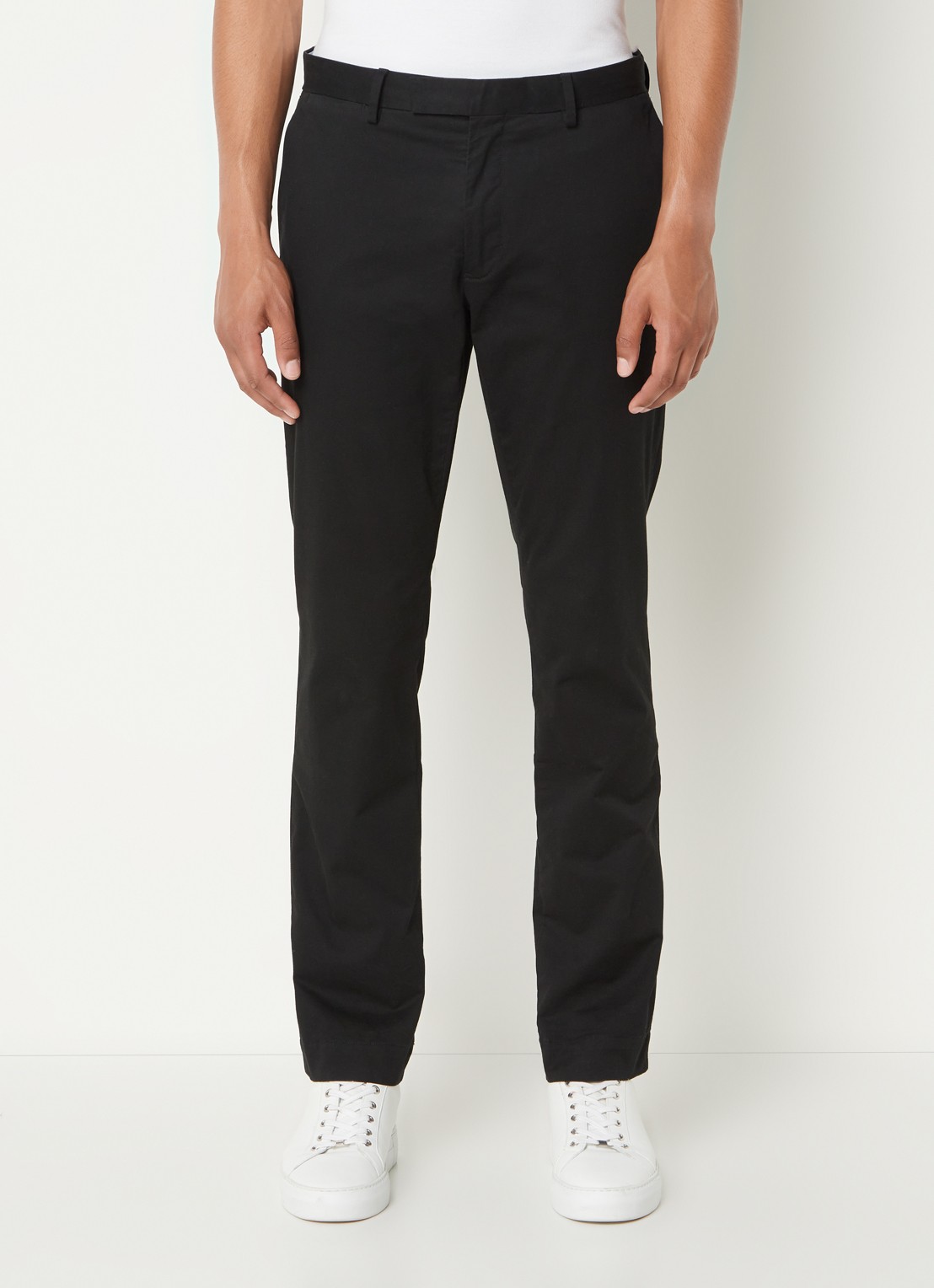 Ralph Lauren Slim fit chino van twill met stretch - detail 4 polo black
