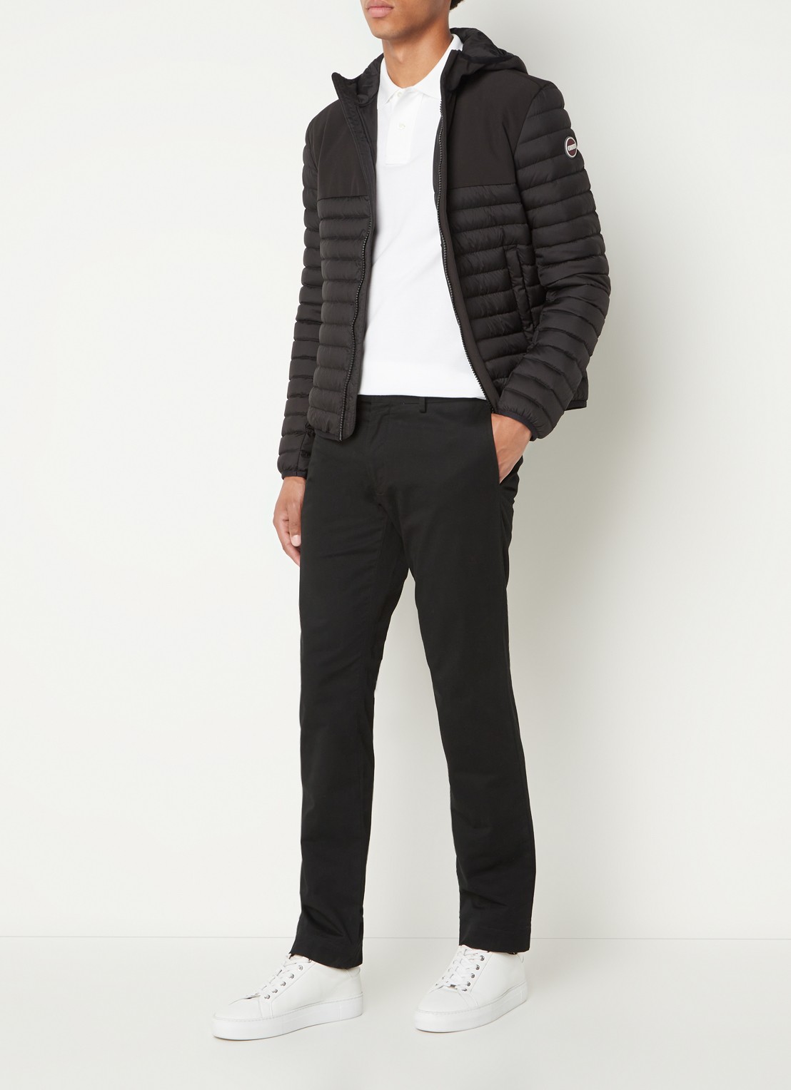 Ralph Lauren Slim fit chino van twill met stretch - voorkant 2 polo black