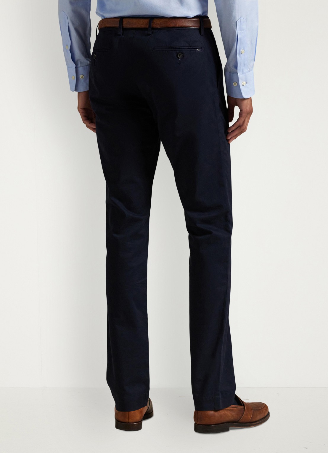 Ralph Lauren Slim fit chino van twill met stretch - achterkant 7 aviator navy