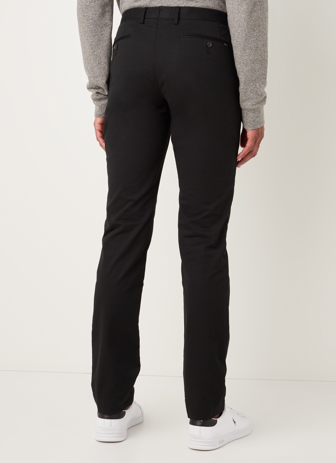 Ralph Lauren Slim fit chino van twill met stretch - achterkant 9 polo black