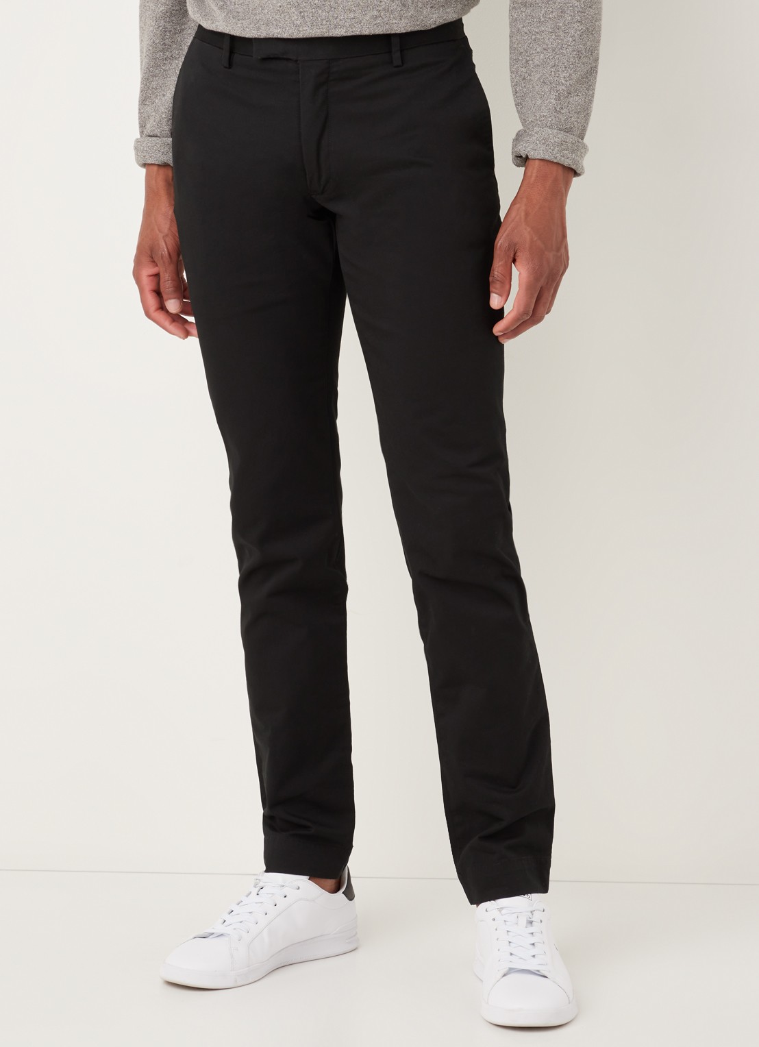 Ralph Lauren Slim fit chino van twill met stretch - detail 6 polo black
