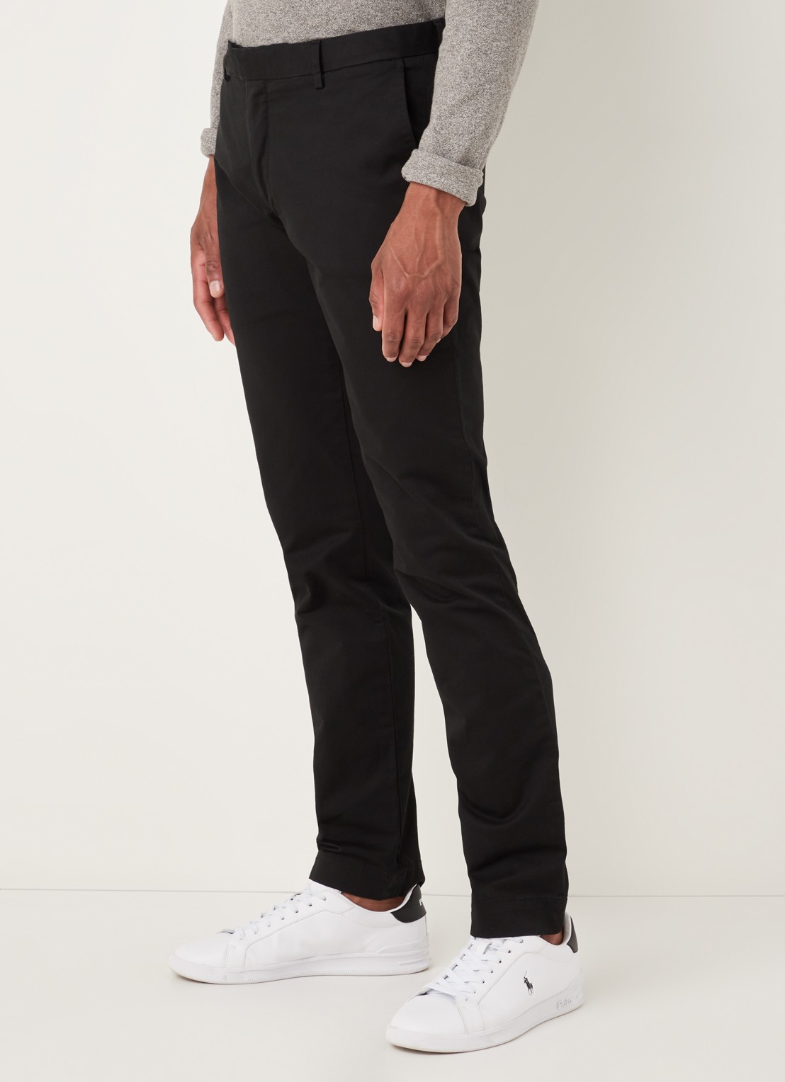 Ralph Lauren Slim fit chino van twill met stretch - detail 7 polo black