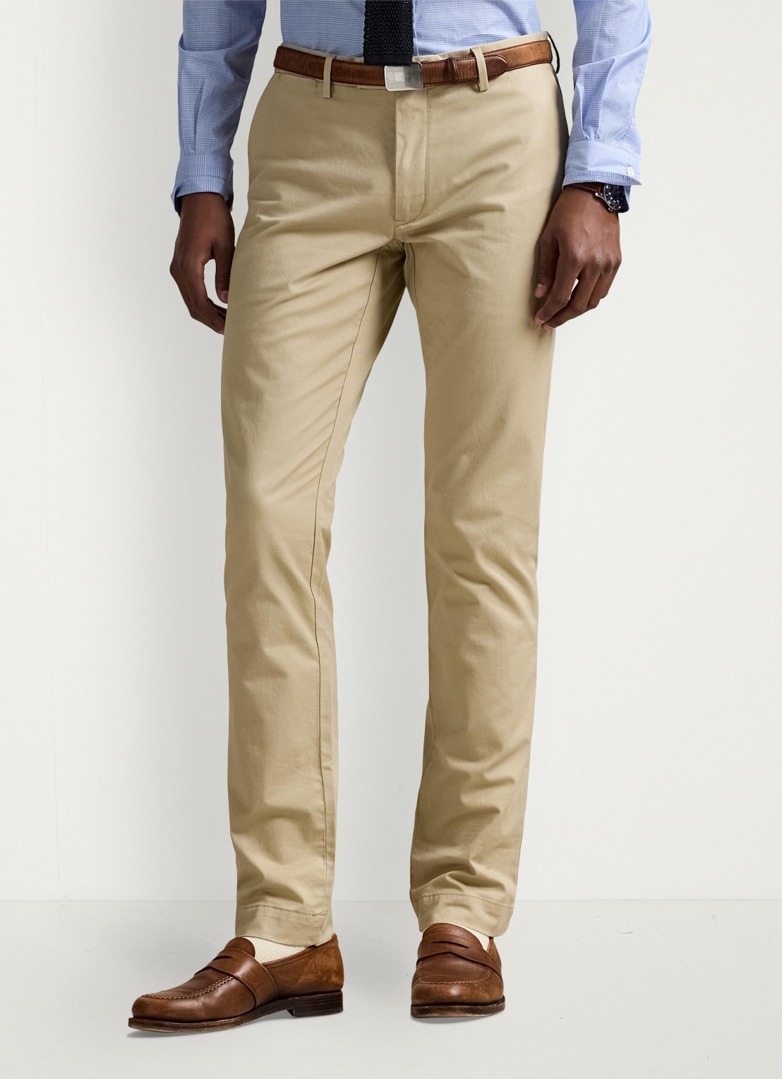 Ralph Lauren Slim fit chino van twill met stretch - detail 3 classic khaki