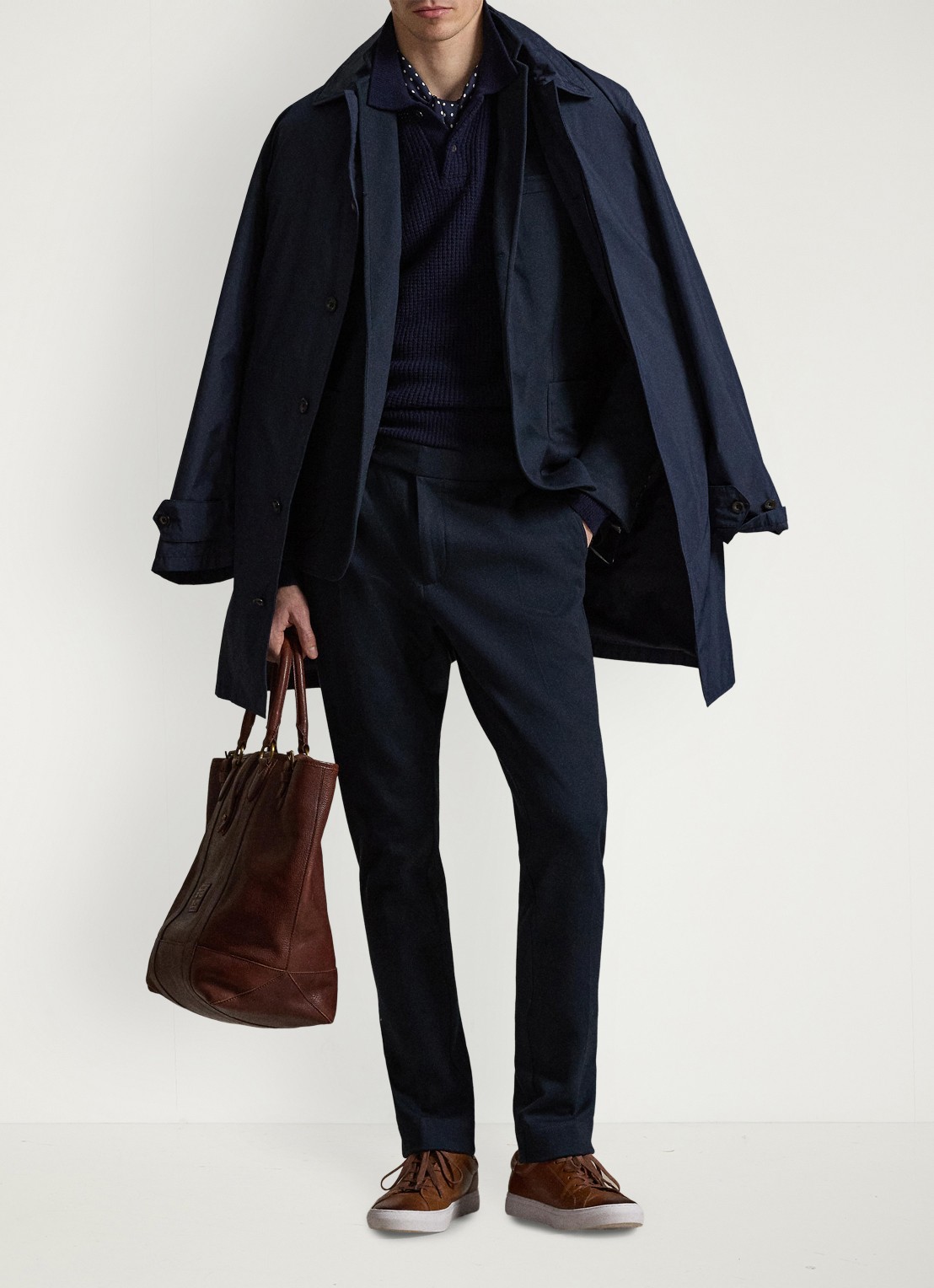 Ralph Lauren Slim fit colbert met opgestikte zakken - detail navy-2wbt / blauw