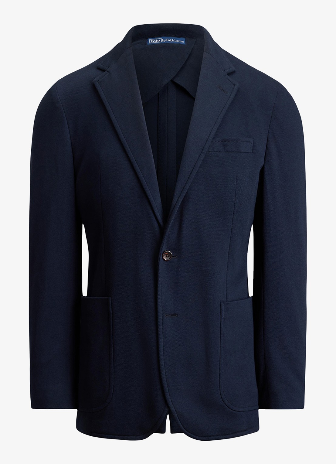 Ralph Lauren Slim fit colbert met opgestikte zakken - voorkant 4 navy-2wbt / blauw