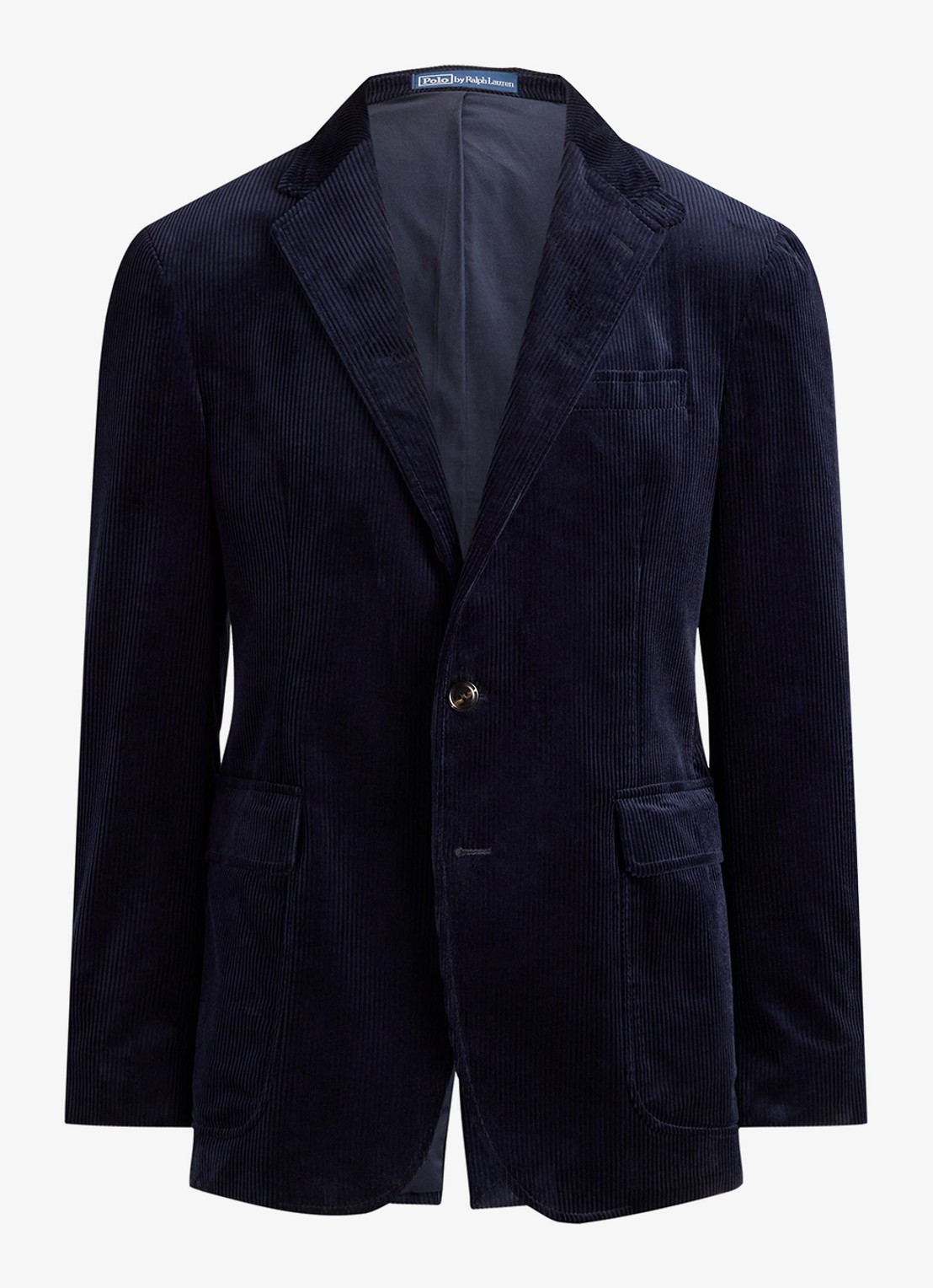 Ralph Lauren Slim fit colbert van corduroy met klepzakken - voorkant 4 fall navy-3two / blauw