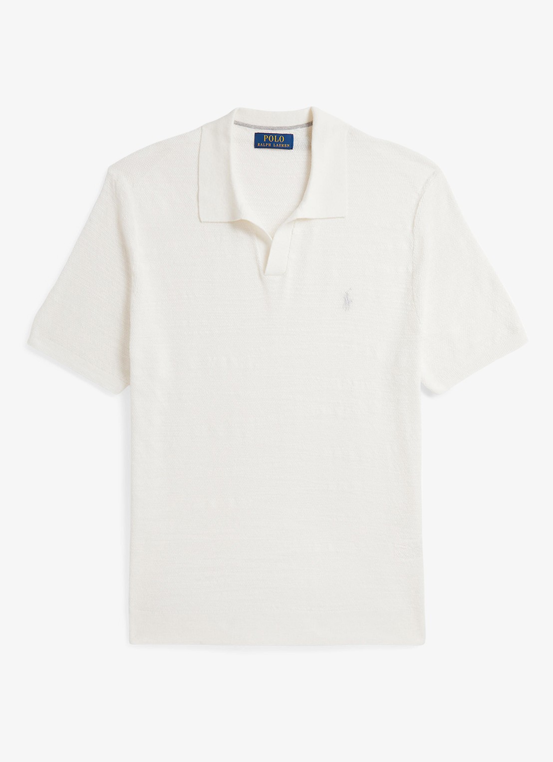 Ralph Lauren Slim fit fijngebreide polo in linnenblend - voorkant undefined