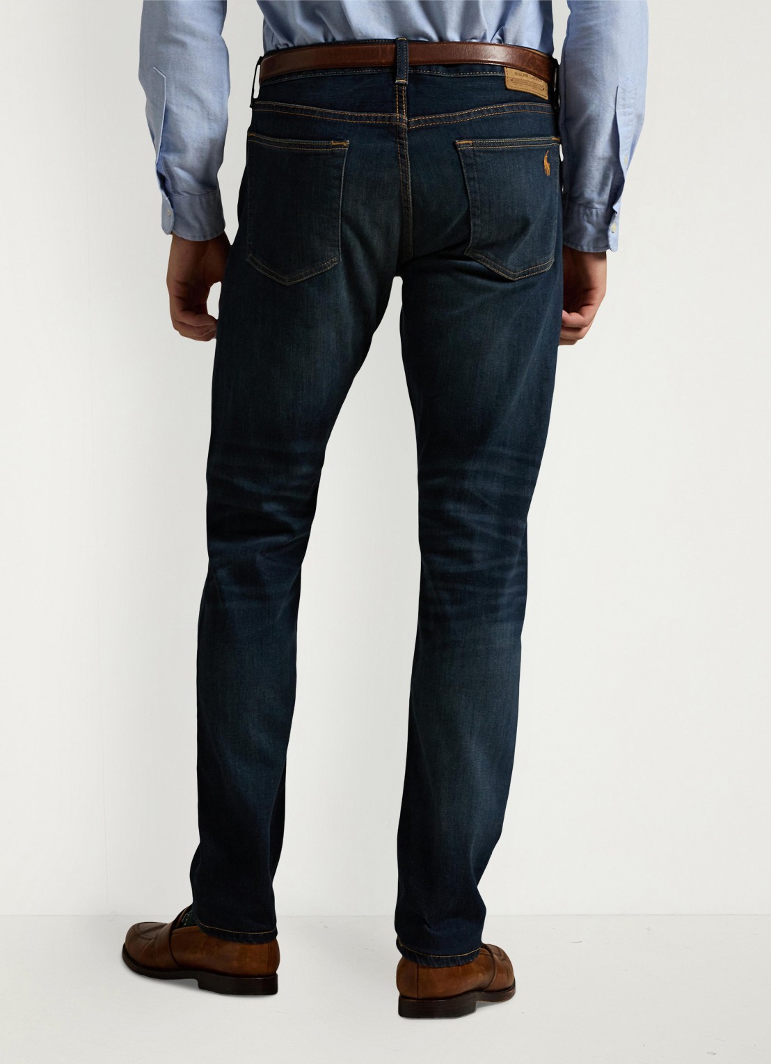 Ralph Lauren Slim fit jeans met donkere wassing - achterkant 3 murphy stretch / indigo