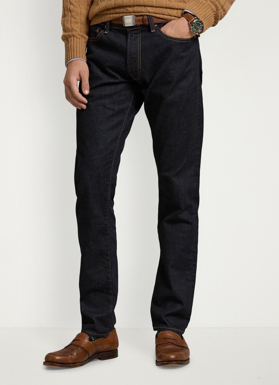 Ralph Lauren Slim fit jeans met donkere wassing - detail rinse stretch-2wkn