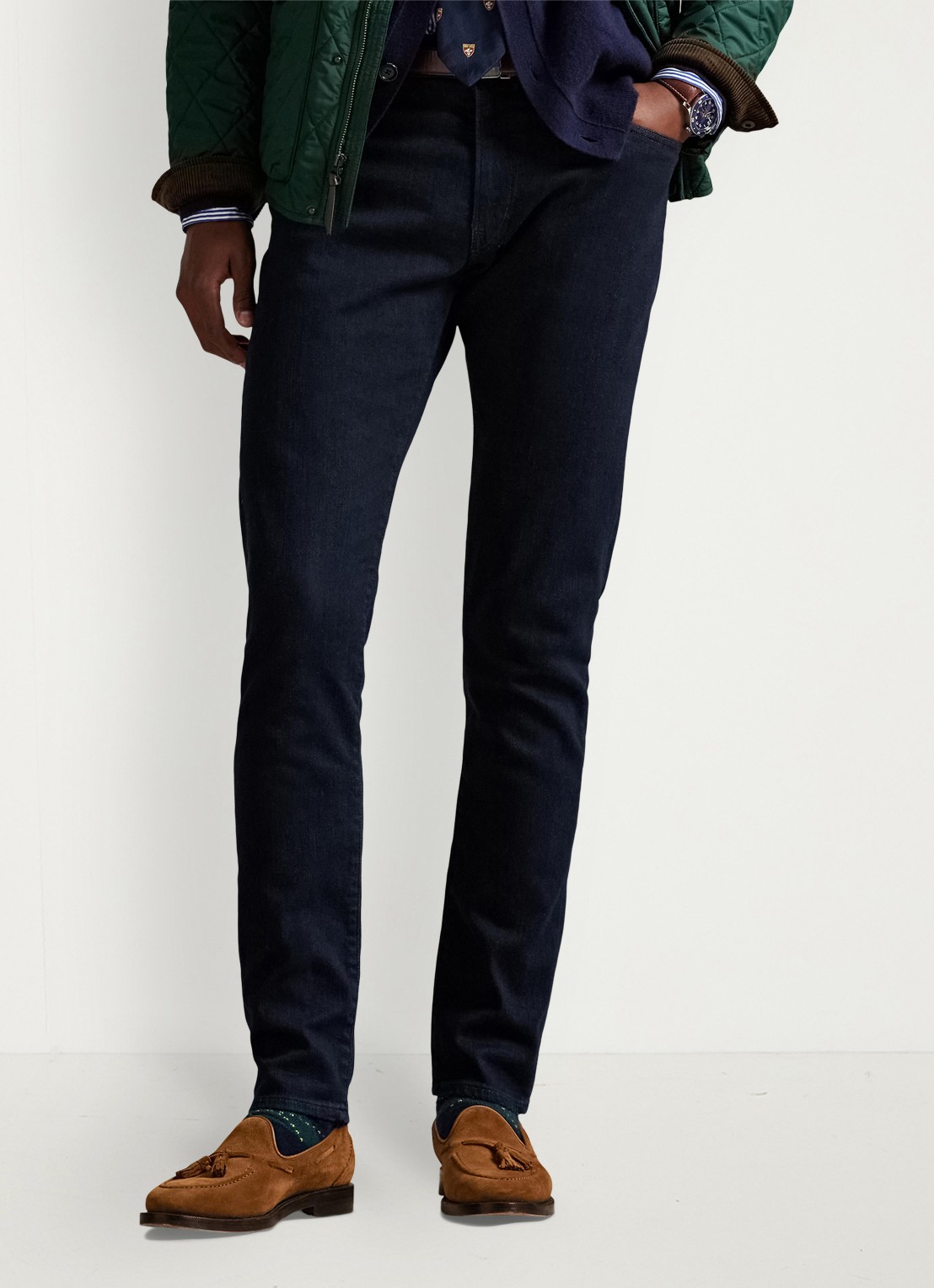 Ralph Lauren Slim fit jeans met donkere wassing - detail 3 miller / indigo