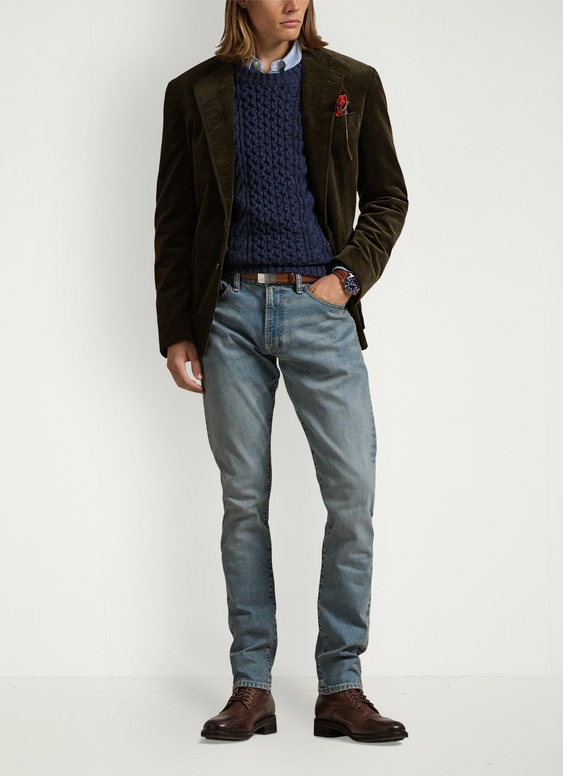 Ralph Lauren Slim fit jeans met medium wassing - voorkant 3 dixon stretch-2wjh