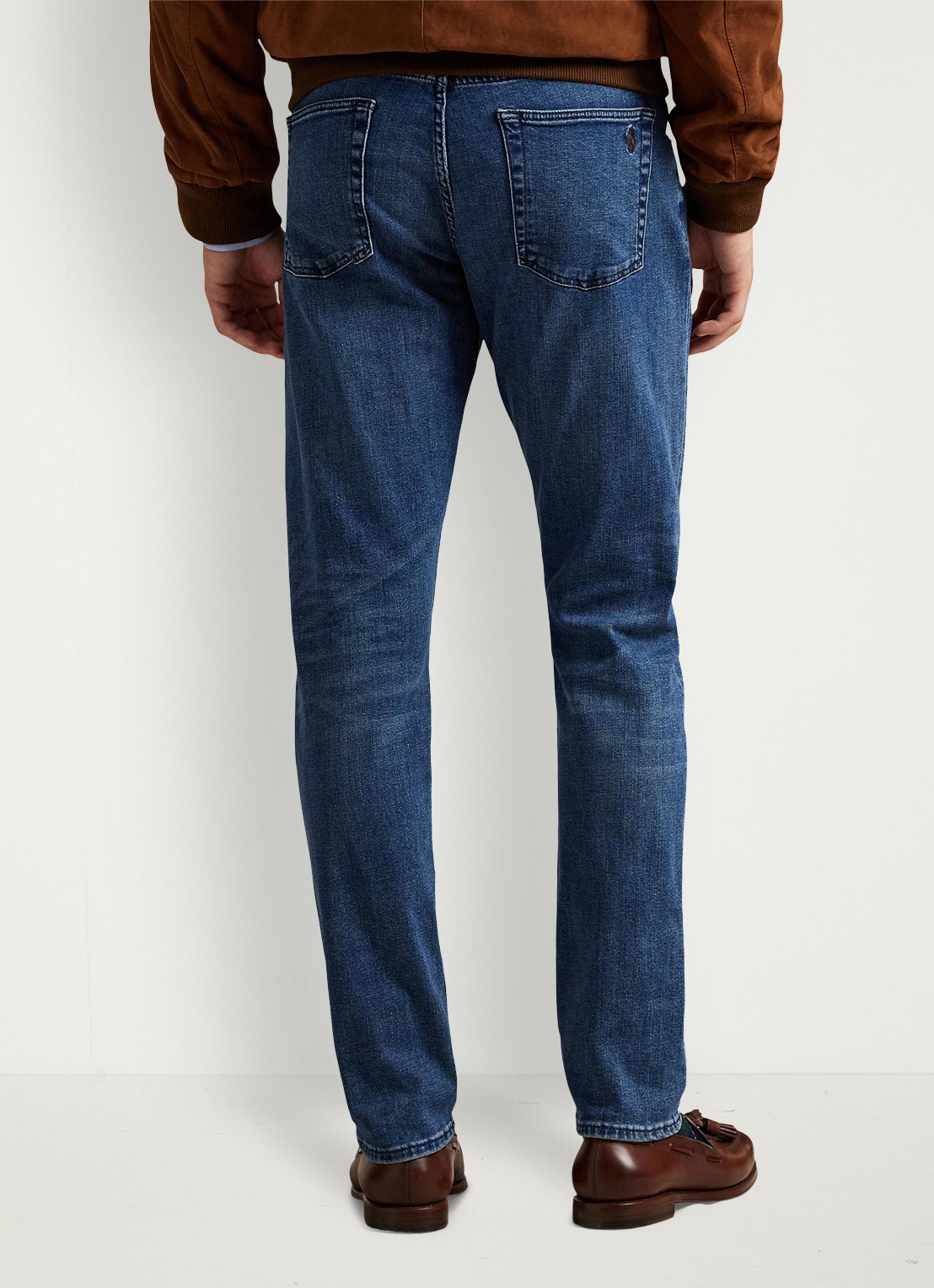 Ralph Lauren Slim fit jeans met medium wassing - achterkant 3 hadrian / indigo