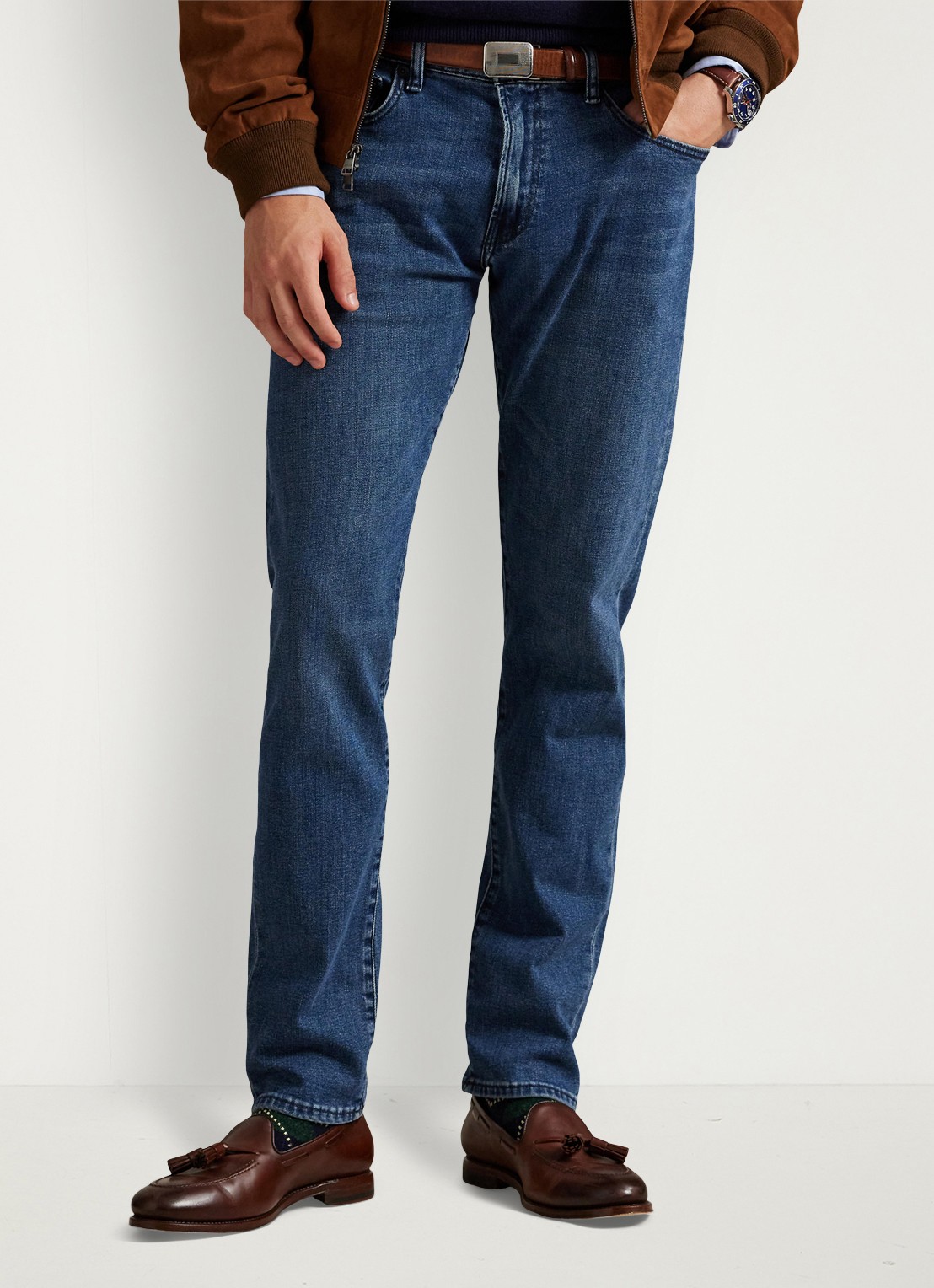 Ralph Lauren Slim fit jeans met medium wassing - detail 2 hadrian / indigo