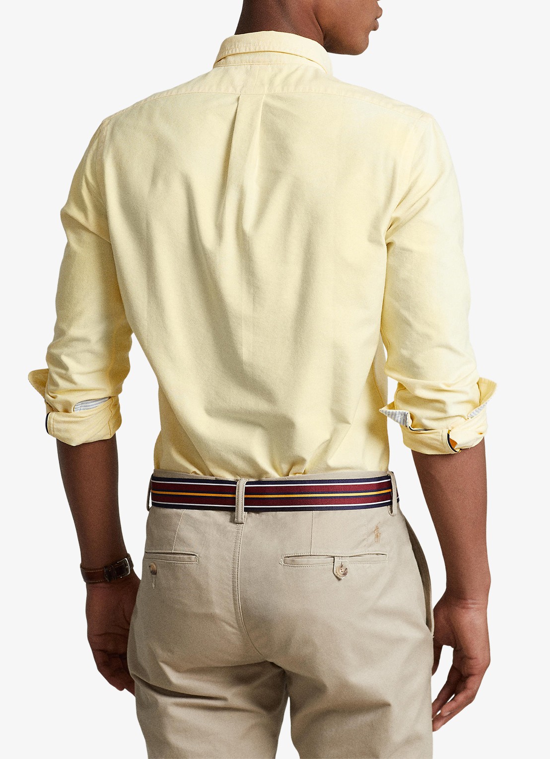 Ralph Lauren Slim fit overhemd met button down kraag - achterkant 3 yellow oxford