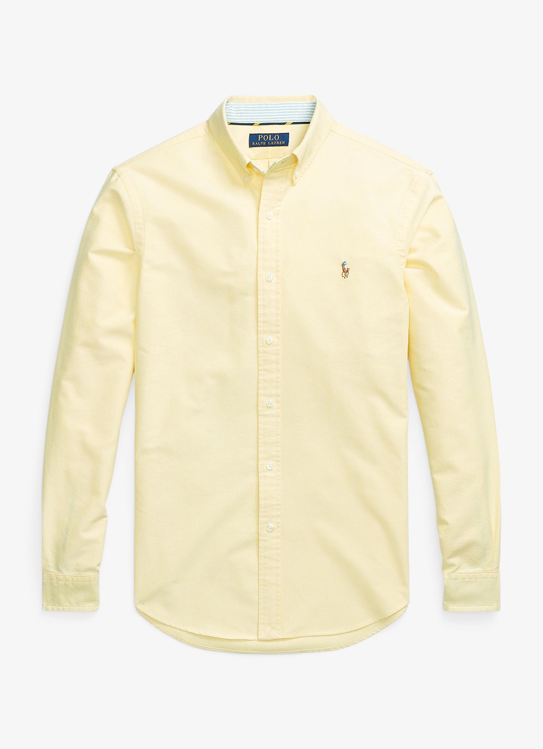 Ralph Lauren Slim fit overhemd met button down kraag - voorkant 4 yellow oxford