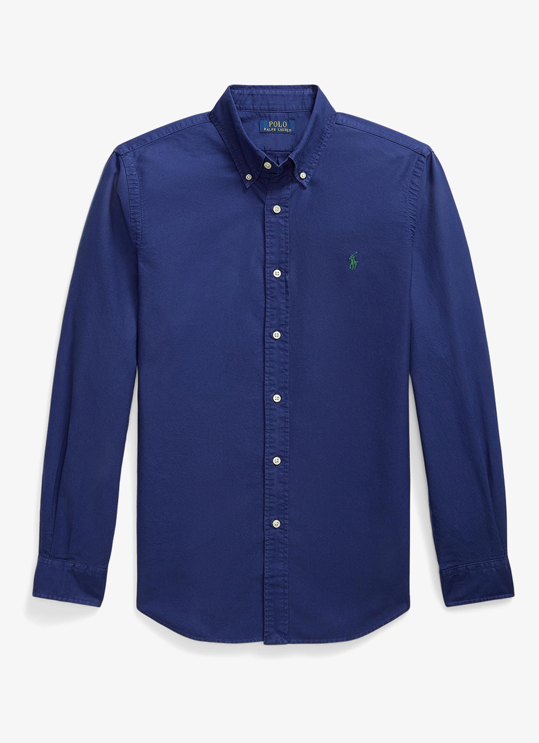 Ralph Lauren Slim fit overhemd met button down kraag - voorkant 3 freshwater / donkerblauw