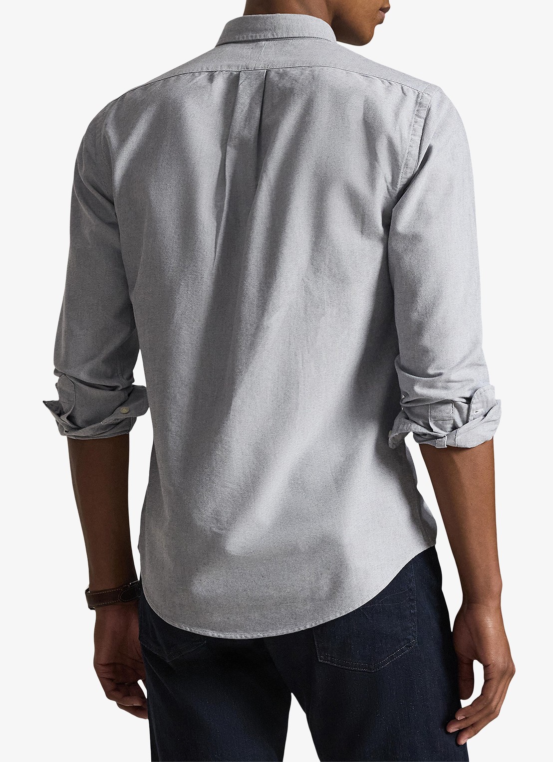 Ralph Lauren Slim fit overhemd met button down kraag - achterkant 6 donkerblauw