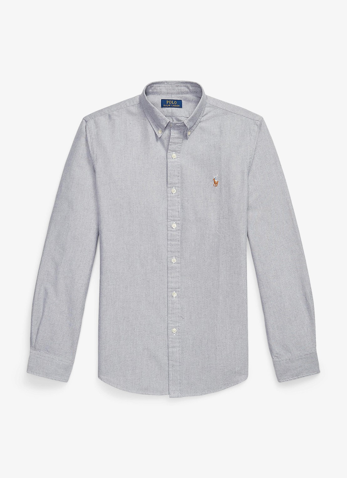 Ralph Lauren Slim fit overhemd met button down kraag - voorkant donkerblauw