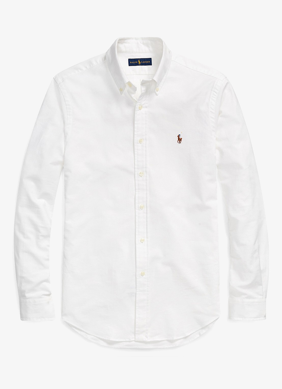 Ralph Lauren Slim fit overhemd met logo - voorkant 2 bsr white - wit