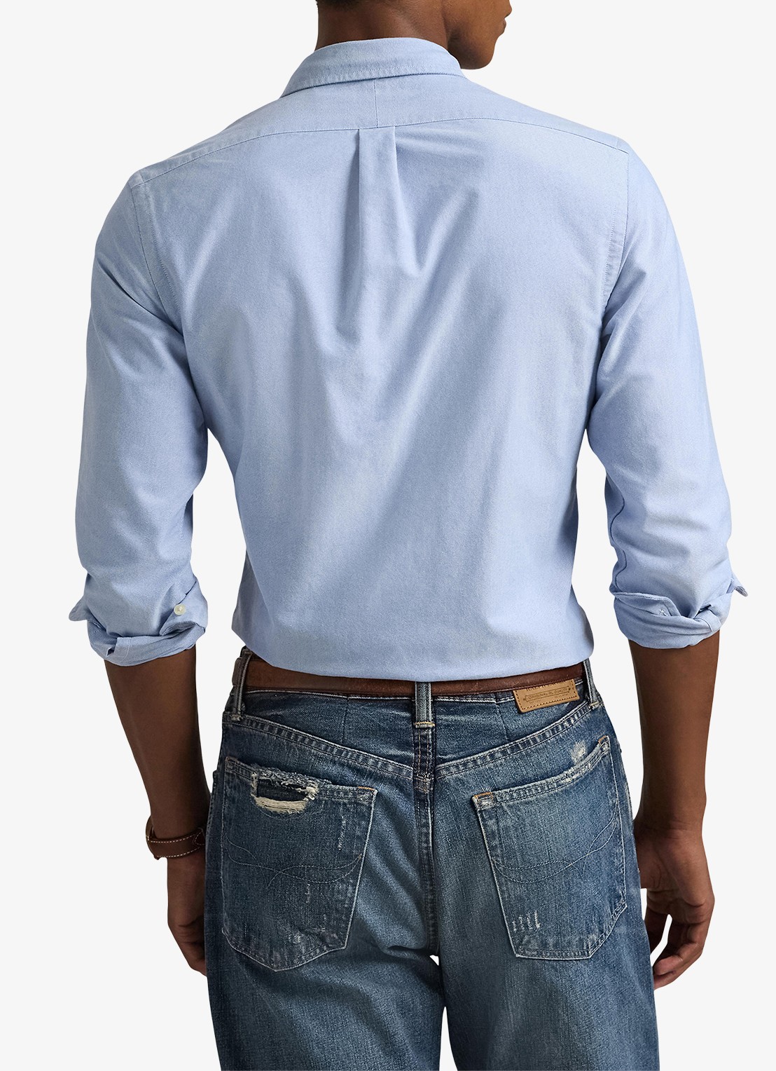 Ralph Lauren Slim fit overhemd met logo - achterkant 2 bsr blue - lichtblauw