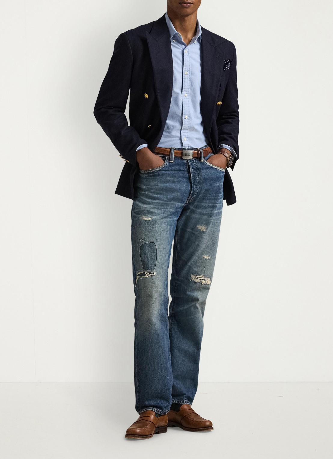 Ralph Lauren Slim fit overhemd met logo - detail 9 bsr blue - lichtblauw
