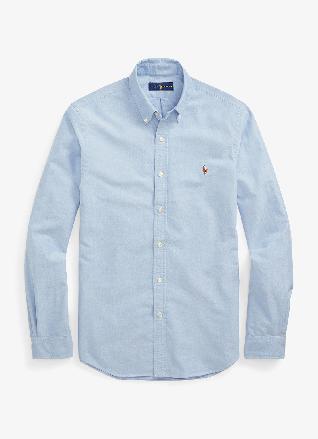 Ralph Lauren Slim fit overhemd met logo - voorkant 5 bsr blue - lichtblauw