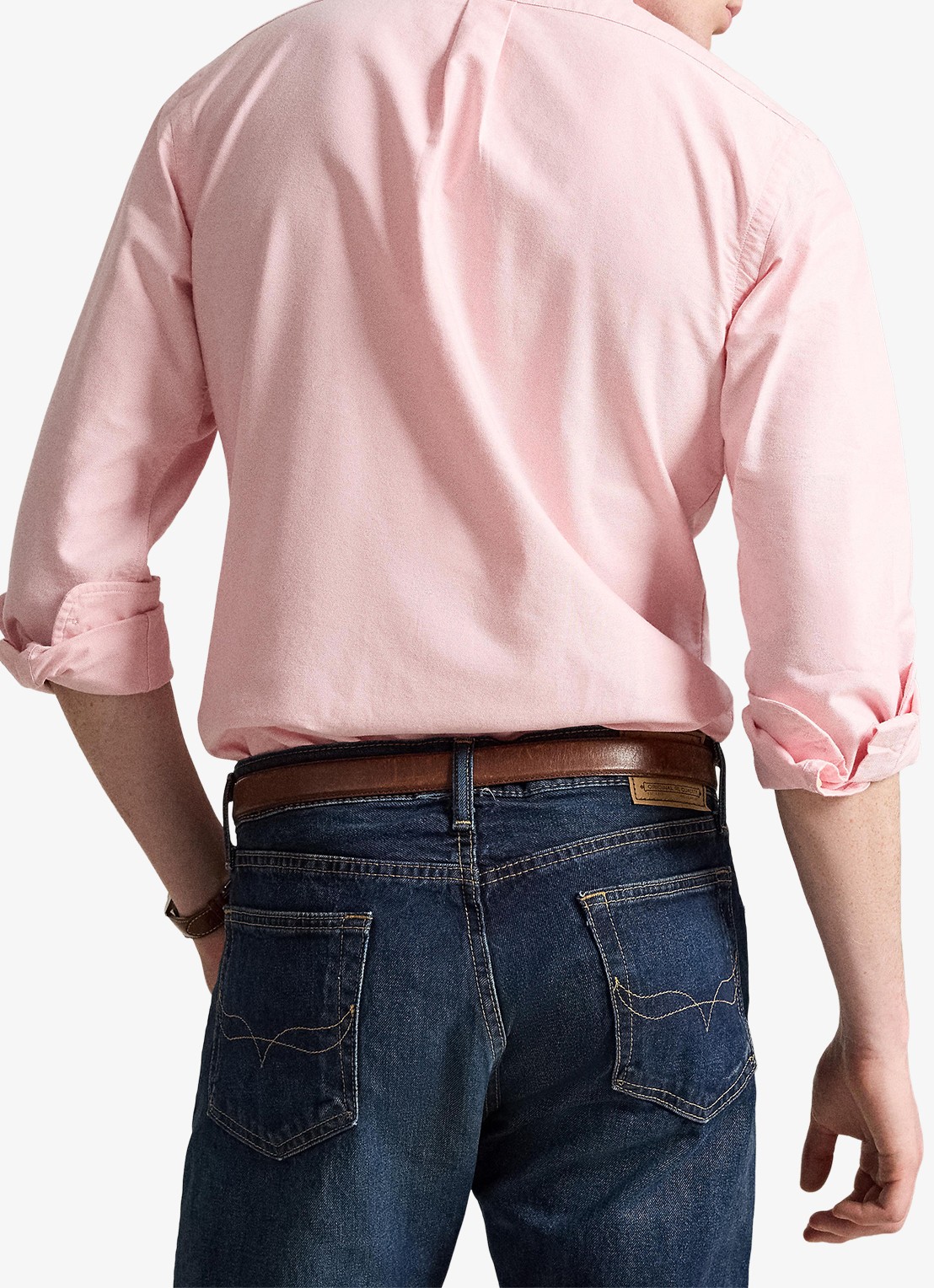 Ralph Lauren Slim fit overhemd met logo - achterkant 6 bsr pink / roze
