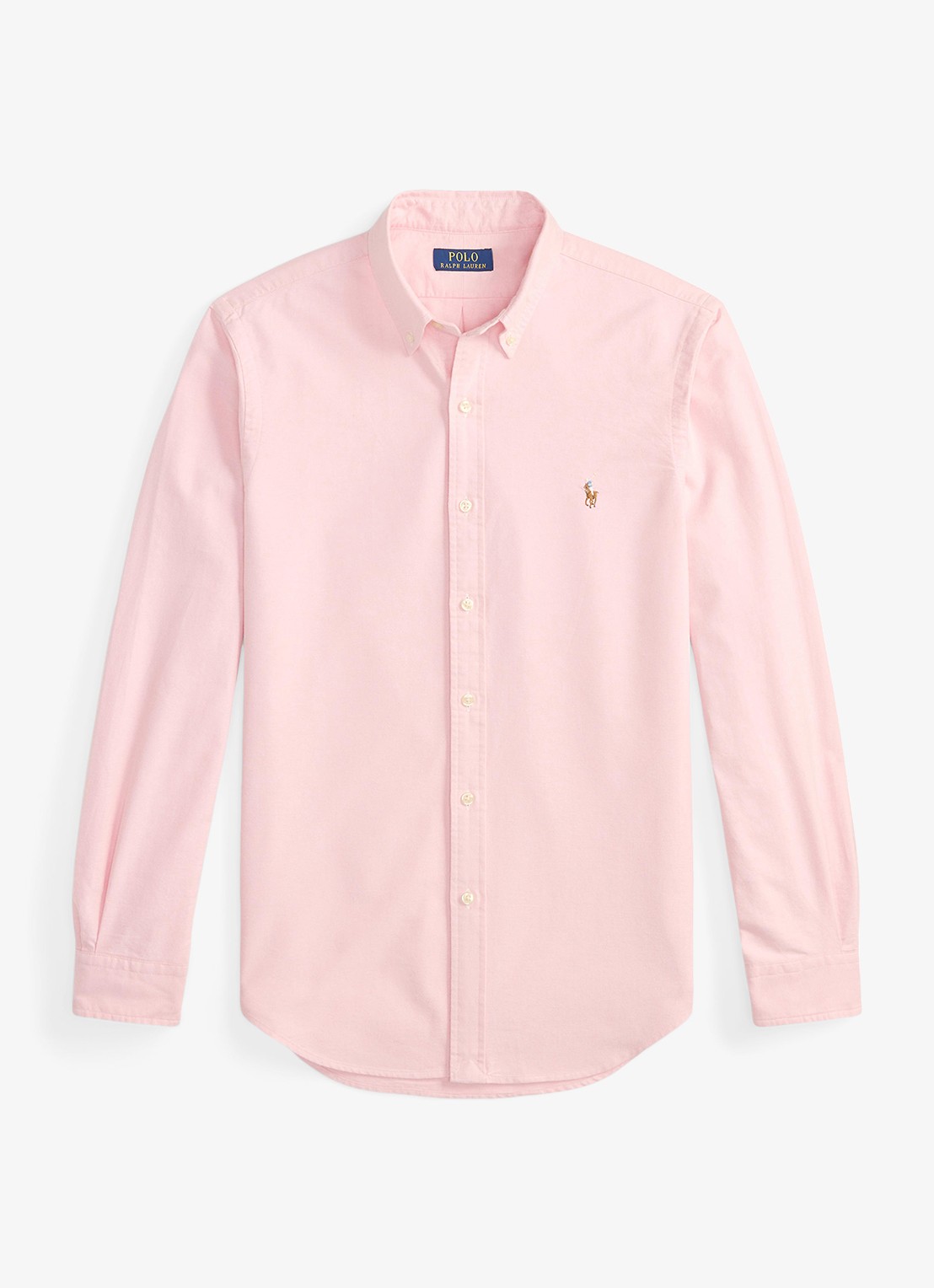 Ralph Lauren Slim fit overhemd met logo - voorkant 8 bsr pink / roze