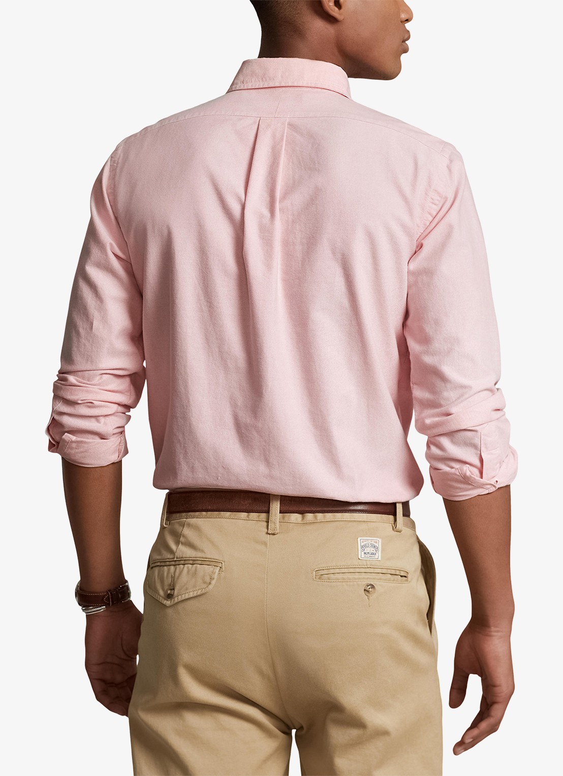 Ralph Lauren Slim fit overhemd met logo - achterkant 7 bsr pink / roze