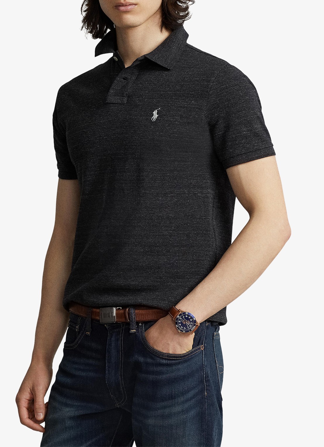 Ralph Lauren Slim fit overhemd met logo - detail 5 plaid / dark blue - blauw