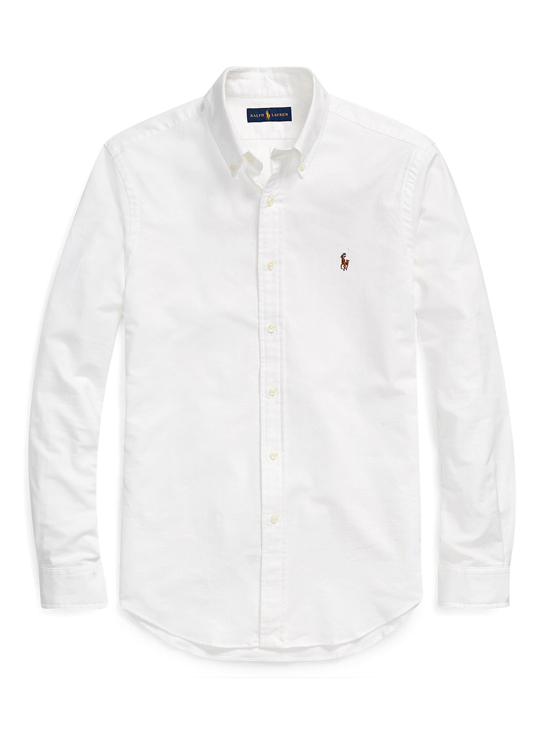 Ralph Lauren Slim fit overhemd met logo - voorkant 3 bsr white - wit