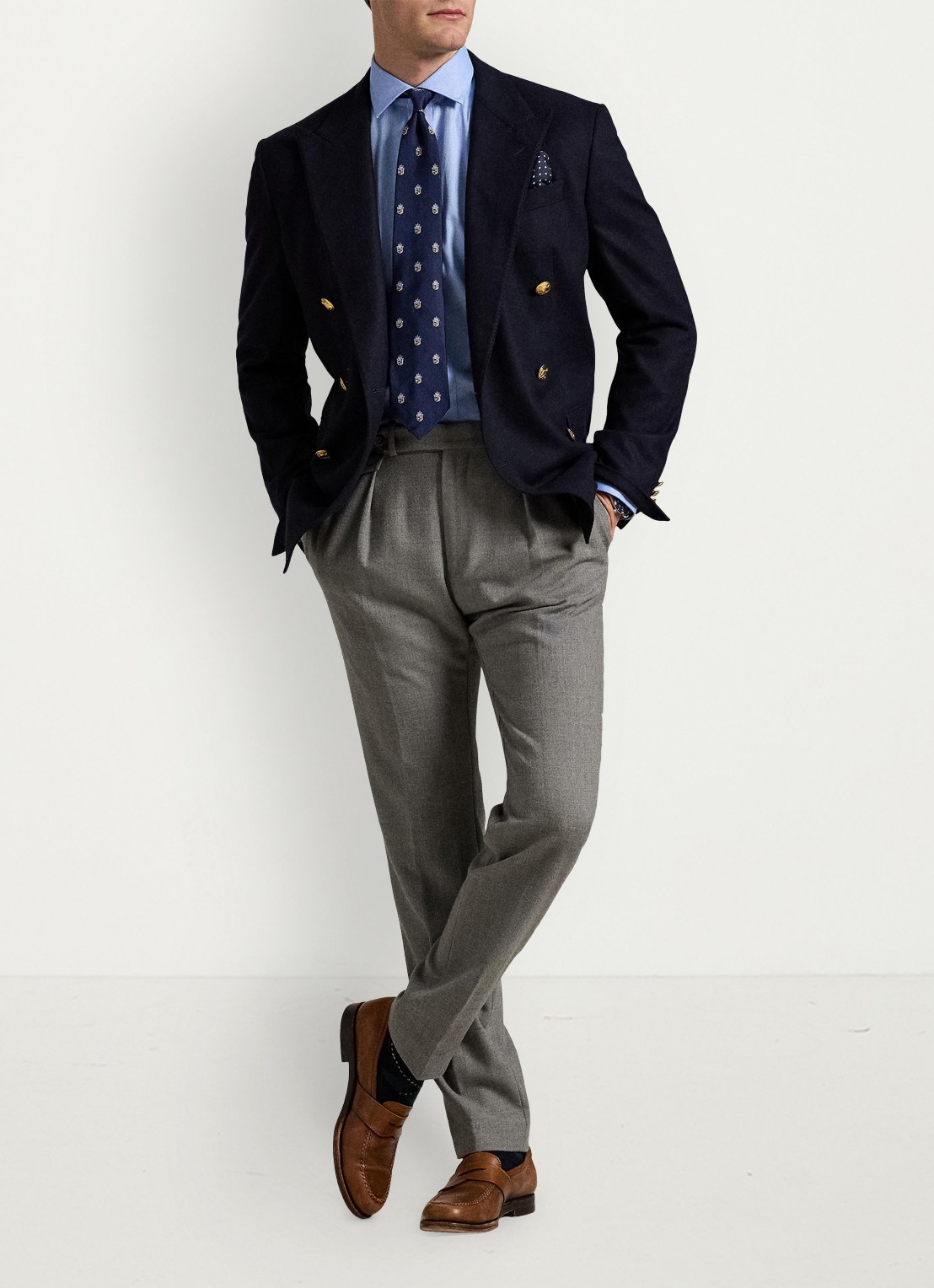 Ralph Lauren Slim fit overhemd met logo - detail 3 5499a blue / blauw