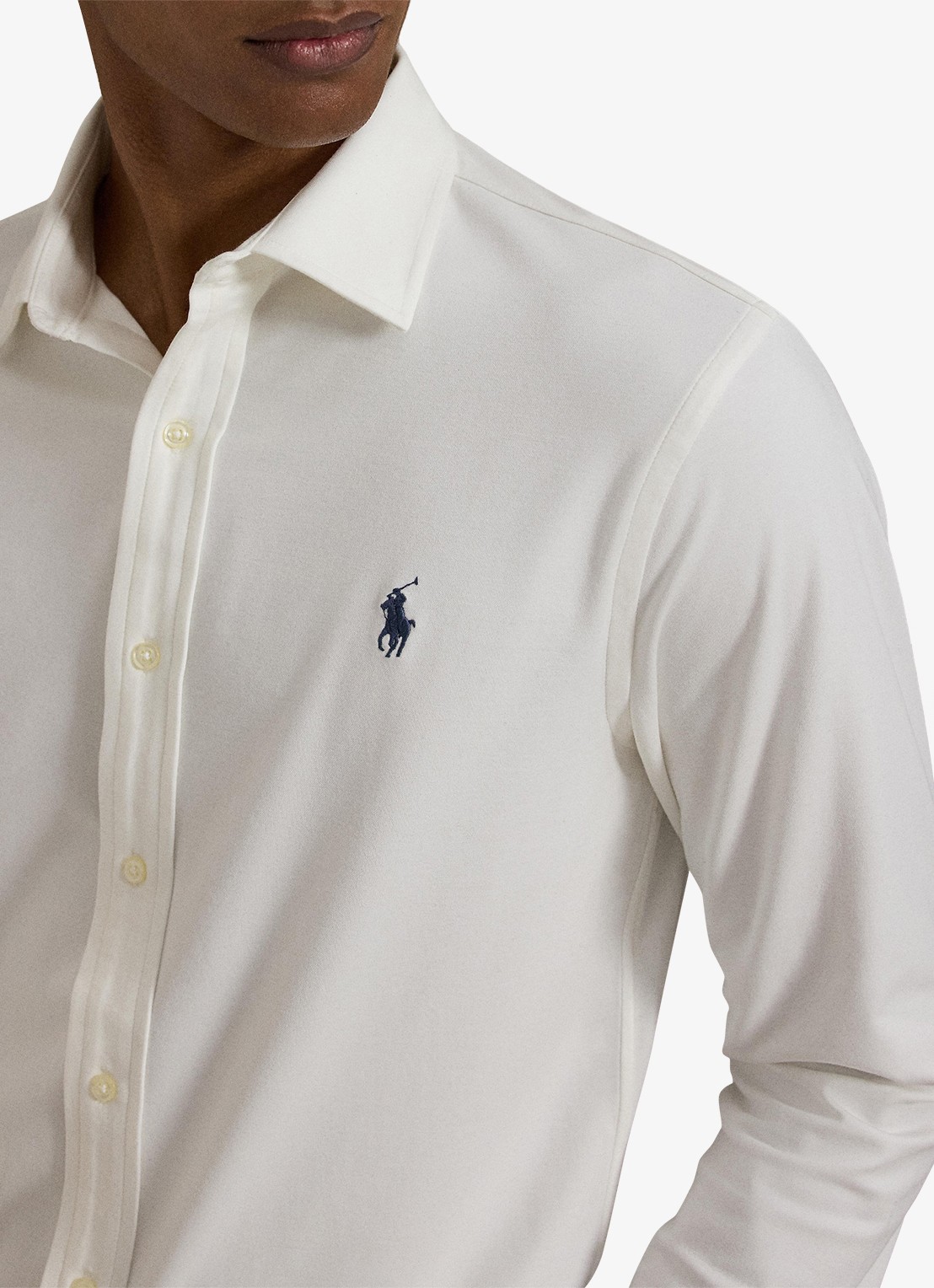 Ralph Lauren Slim fit overhemd met logo - detail 5 white / wit