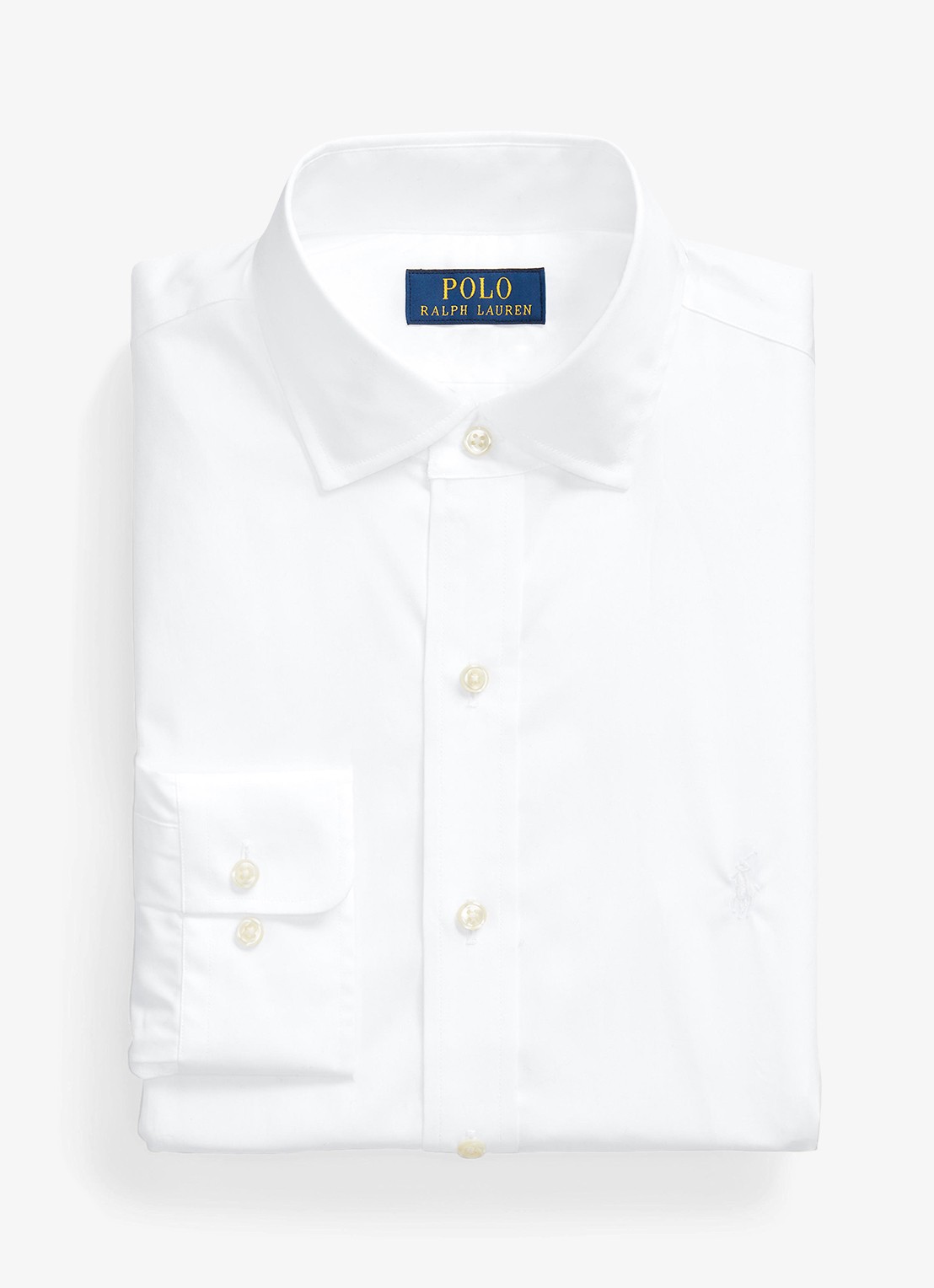 Ralph Lauren Slim fit overhemd met logoborduring - voorkant 2 white / wit