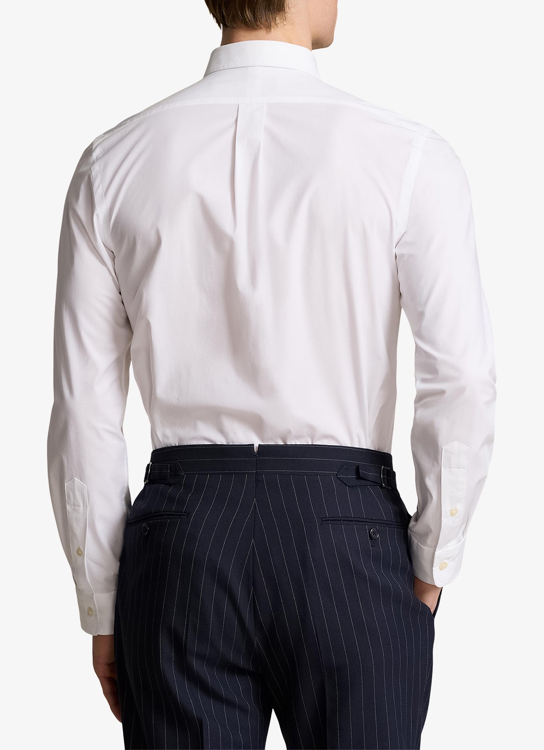 Ralph Lauren Slim fit overhemd met logoborduring - achterkant 3 white / wit
