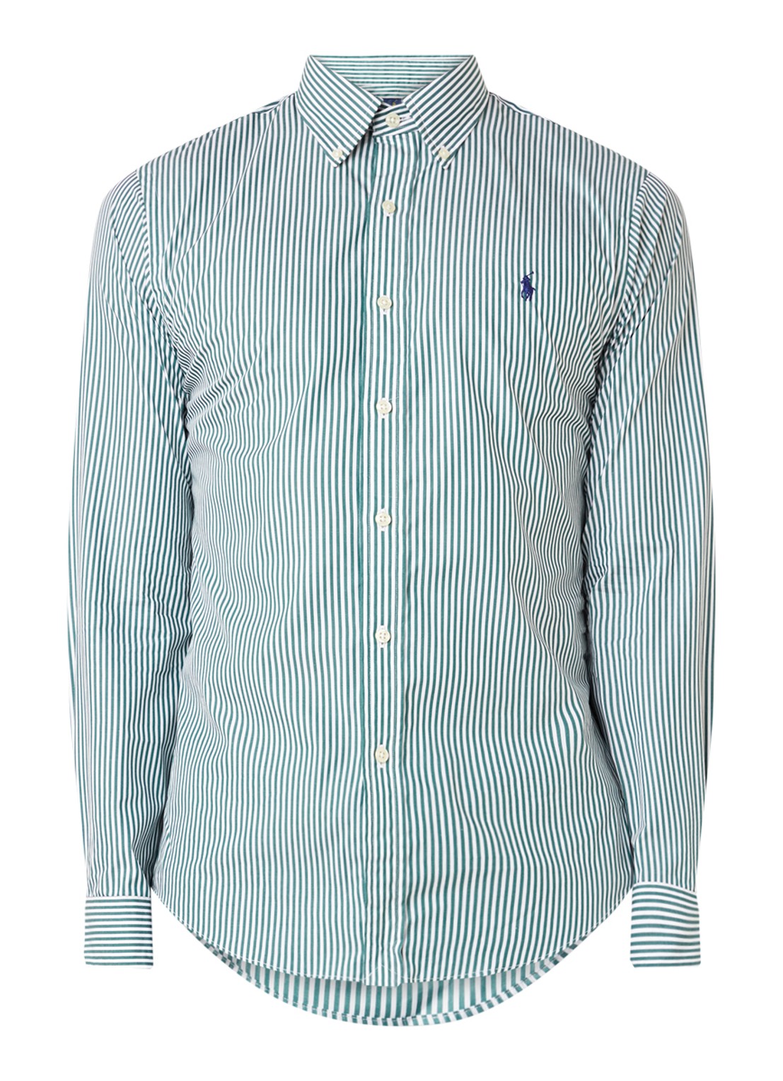 Ralph Lauren Slim fit overhemd met streepdessin - voorkant 2 green