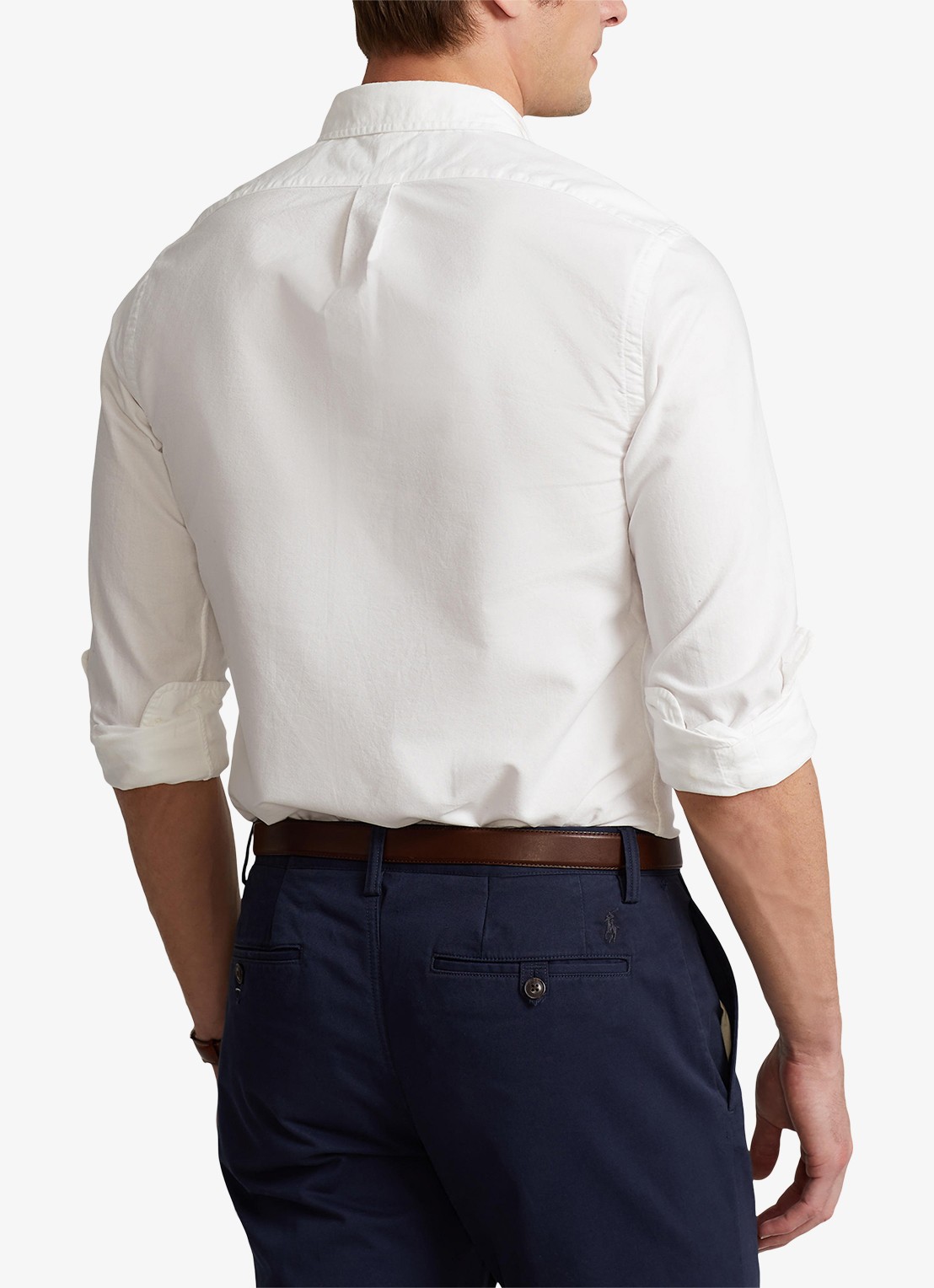 Ralph Lauren Slim fit overhemd van katoen  - achterkant 4 white / wit