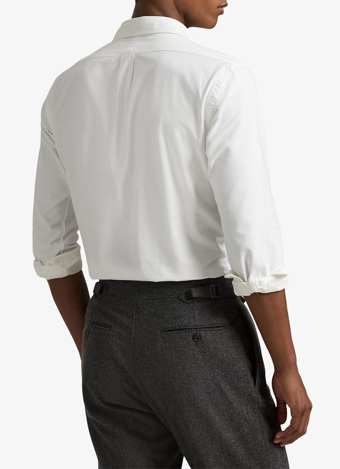 Ralph Lauren Slim fit overhemd van katoen  - achterkant 5 white / wit