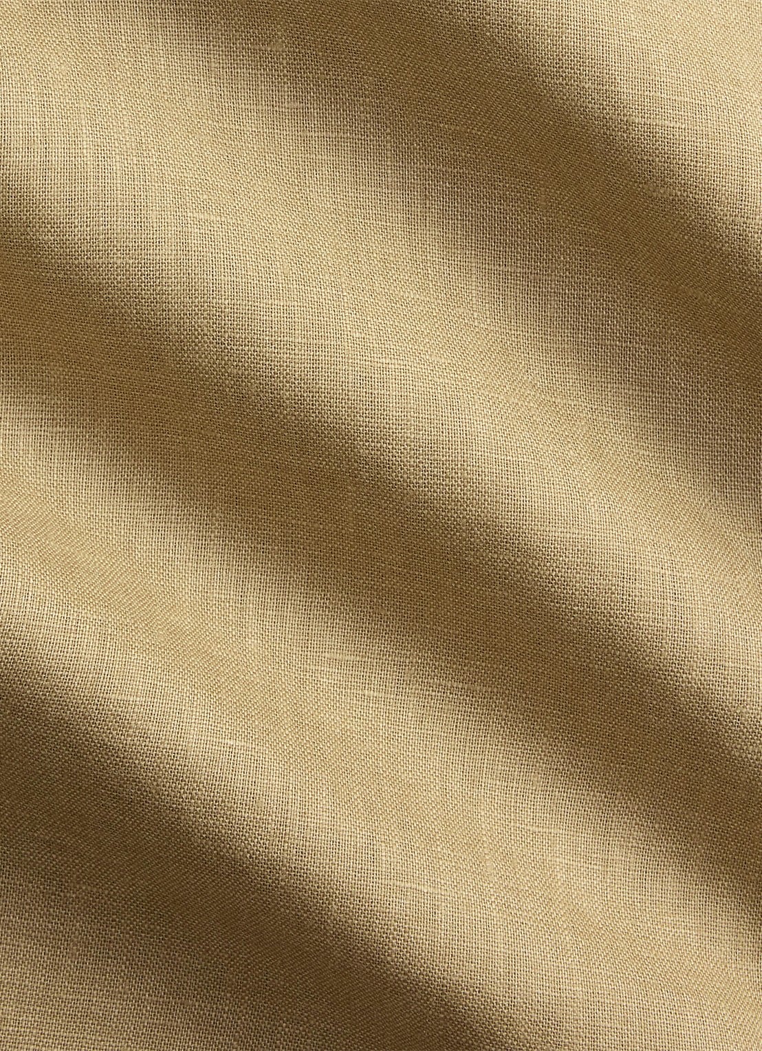 Ralph Lauren Slim fit overhemd van linnen met logoborduring - detail 6 cafe tan-2x6t