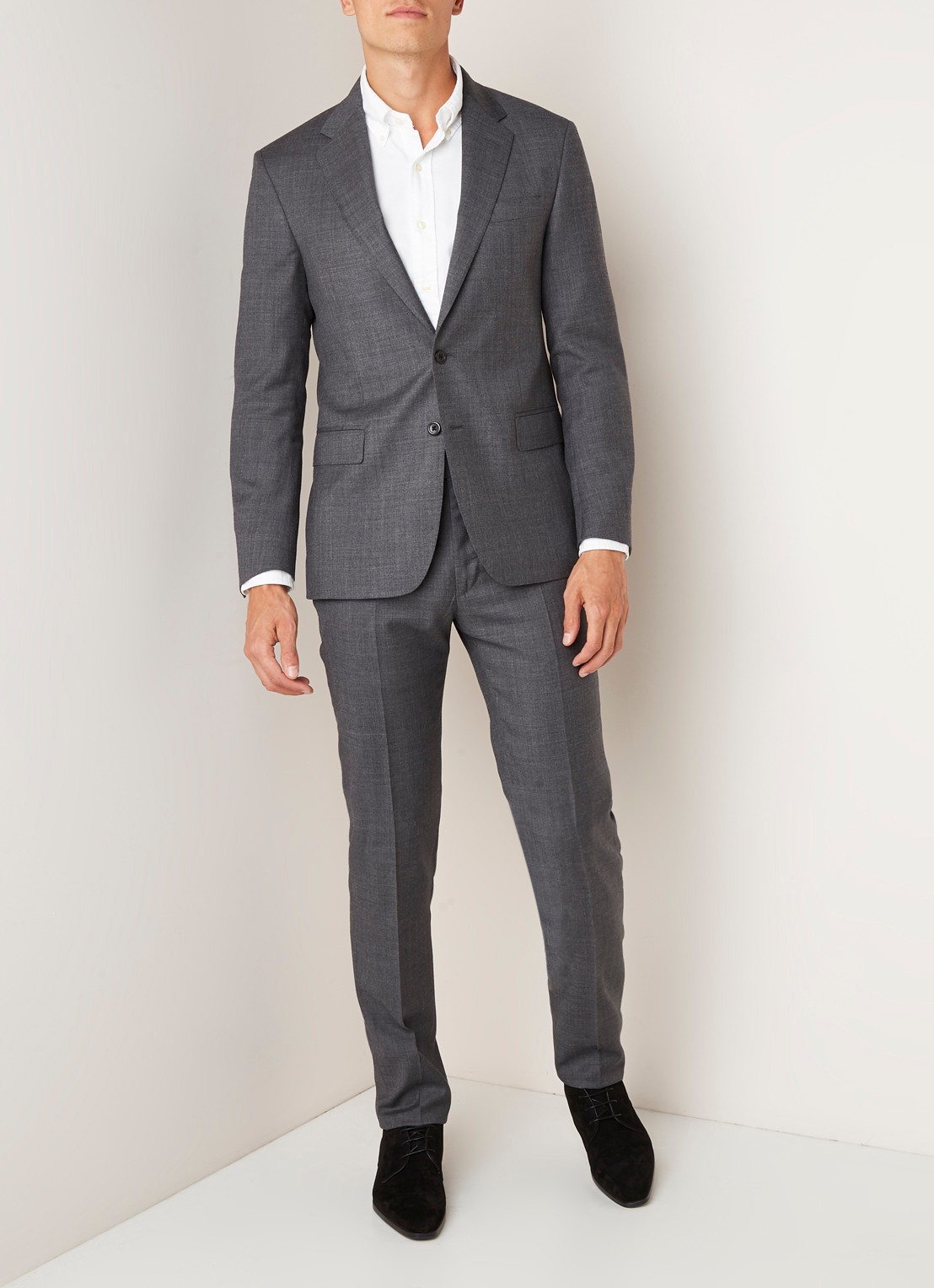 Ralph Lauren Slim fit pak in linnenblend met klepzakken - detail 2 medium grey multi