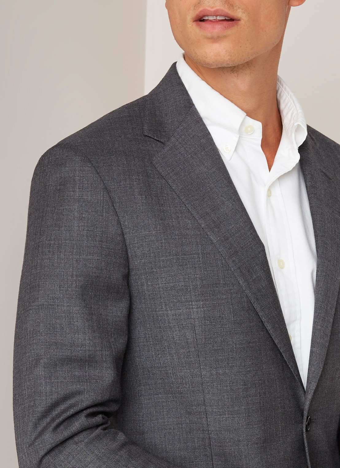 Ralph Lauren Slim fit pak in linnenblend met klepzakken - detail 4 medium grey multi