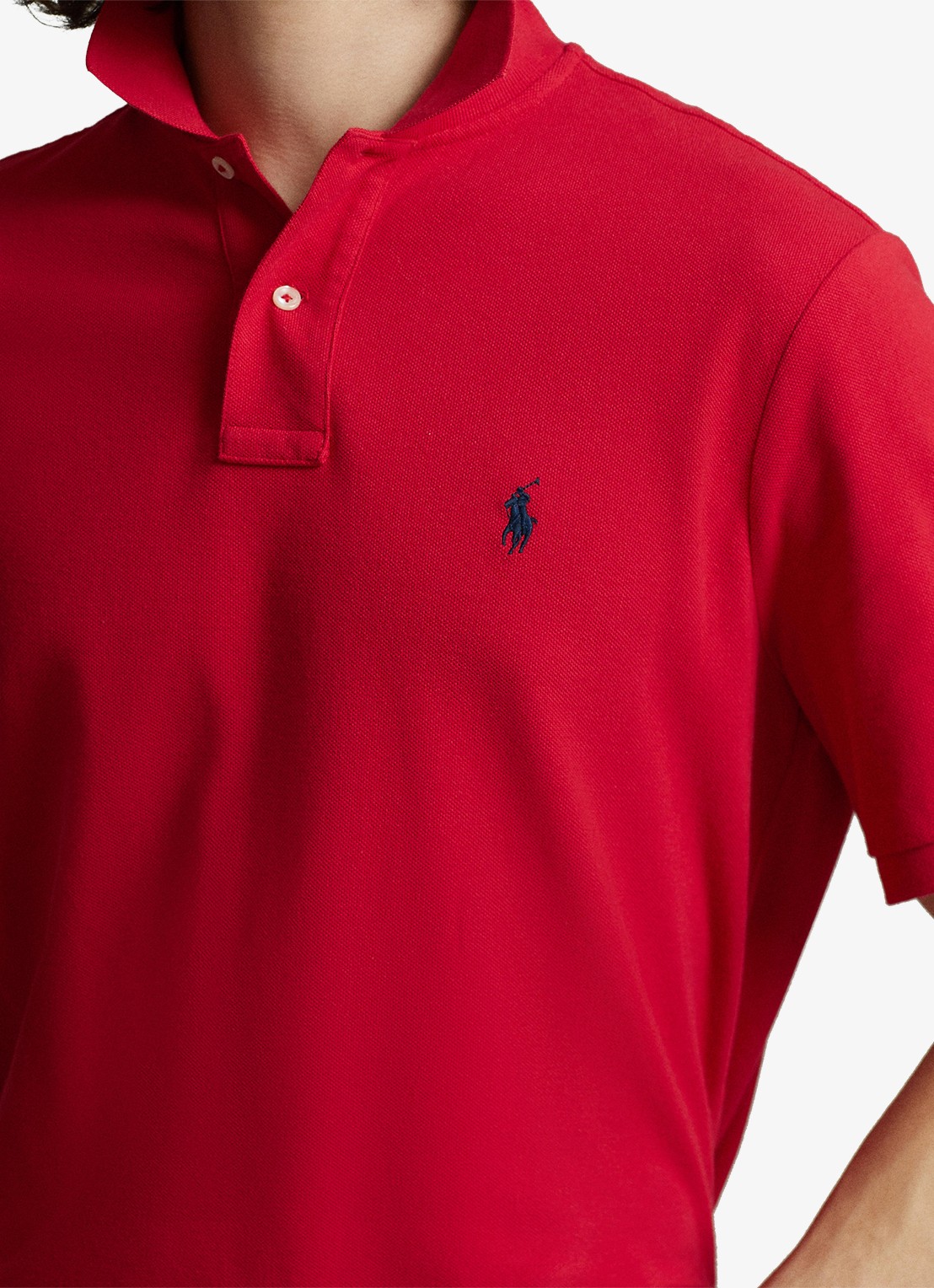 Ralph Lauren Slim fit polo met logoborduring  - detail 4 rl2000 red / rood