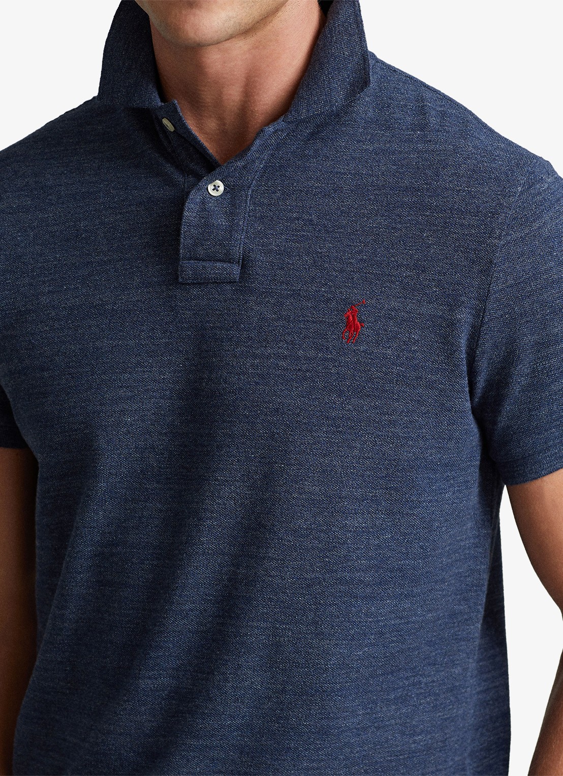 Ralph Lauren Slim fit polo met logoborduring  - detail 2 classic royal heather / blauw