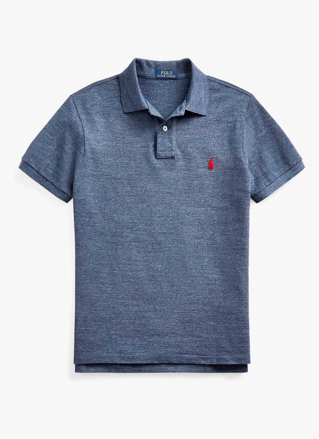 Ralph Lauren Slim fit polo met logoborduring  - voorkant 4 classic royal heather / blauw