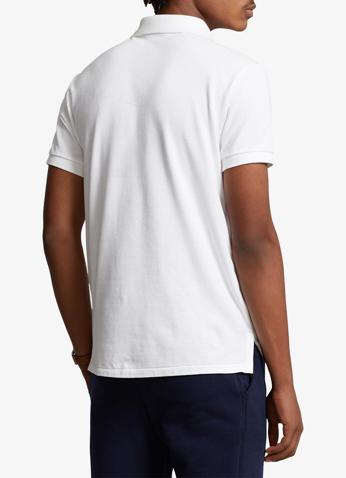 Ralph Lauren Slim fit polo met logoborduring  - achterkant 5 white / wit