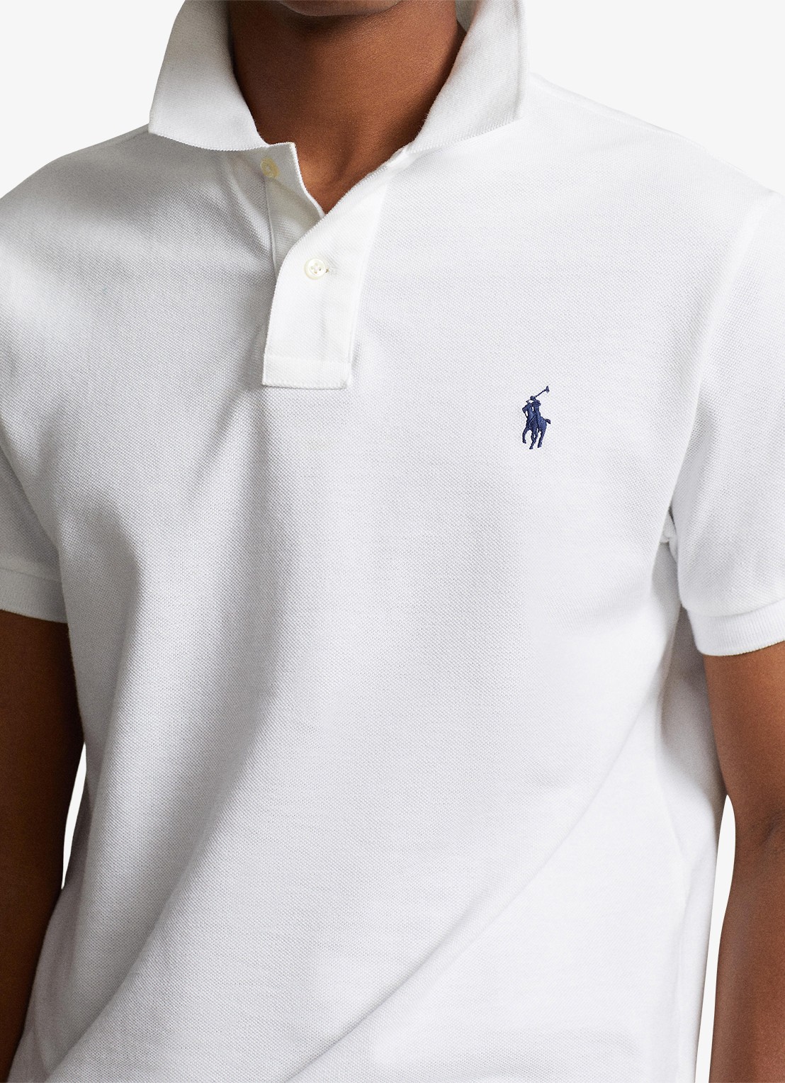 Ralph Lauren Slim fit polo met logoborduring  - detail 2 white / wit