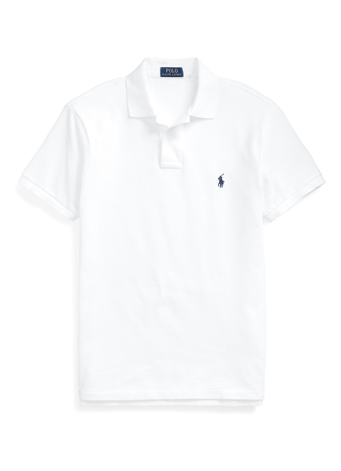 Ralph Lauren Slim fit polo met logoborduring  - voorkant 3 white / wit